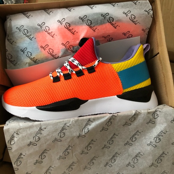Ladies orange casual sneakers - Picture 3 of 3